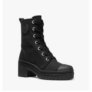 MICHAEL Michael Kors Canvas COREY BOOT - Black Size 6 - NEW